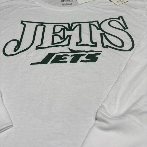 New York Jets Logo Long Sleeve T-Shirt - White - Picture 2 of 6